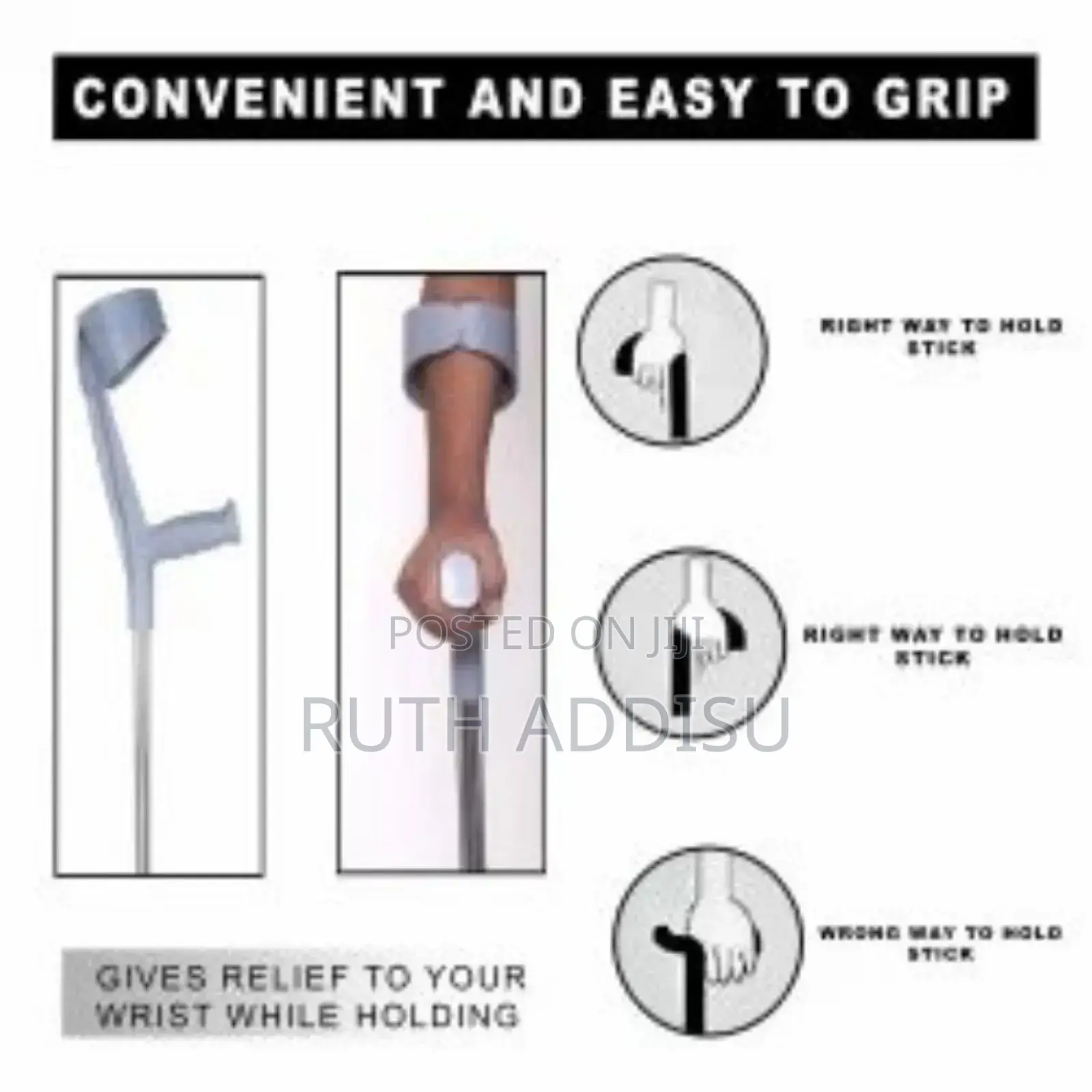 Crutches Brand New Almunium Best Quality//Elbow Crutches