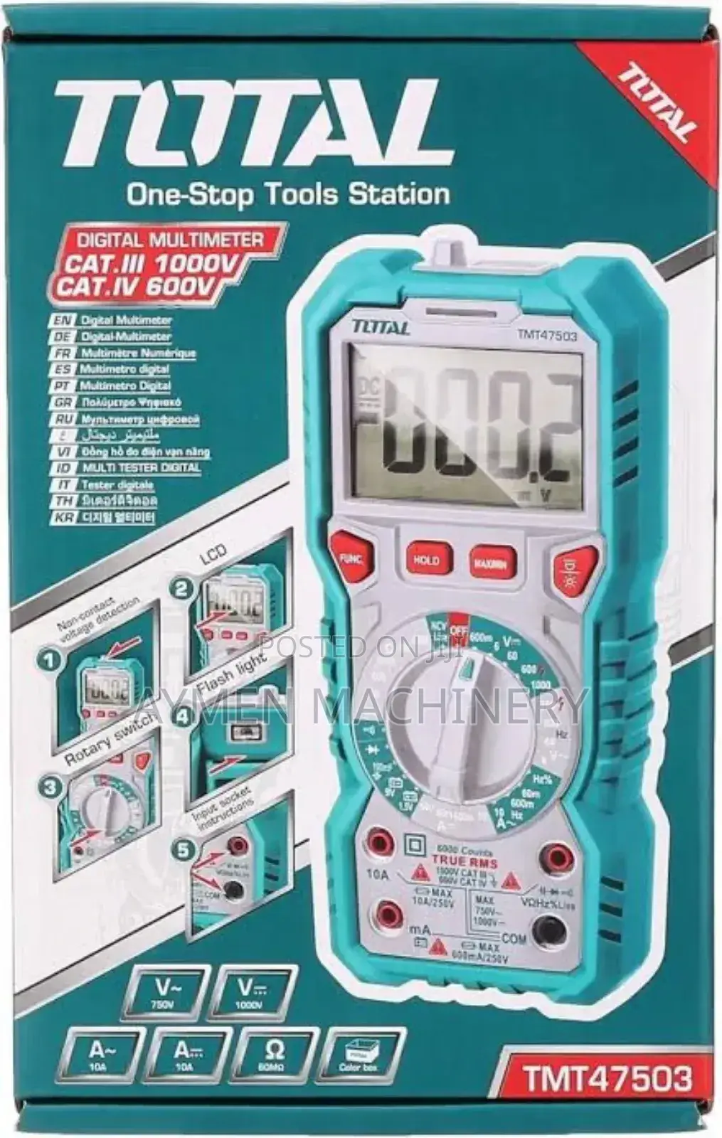 Total Digital Multimeter 1000v መልቲሜትር
