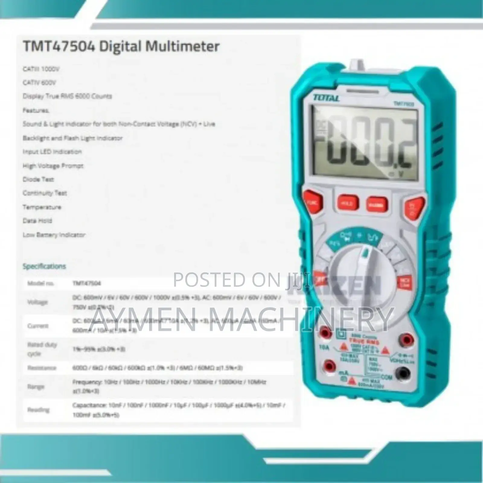Total Digital Multimeter 1000v መልቲሜትር