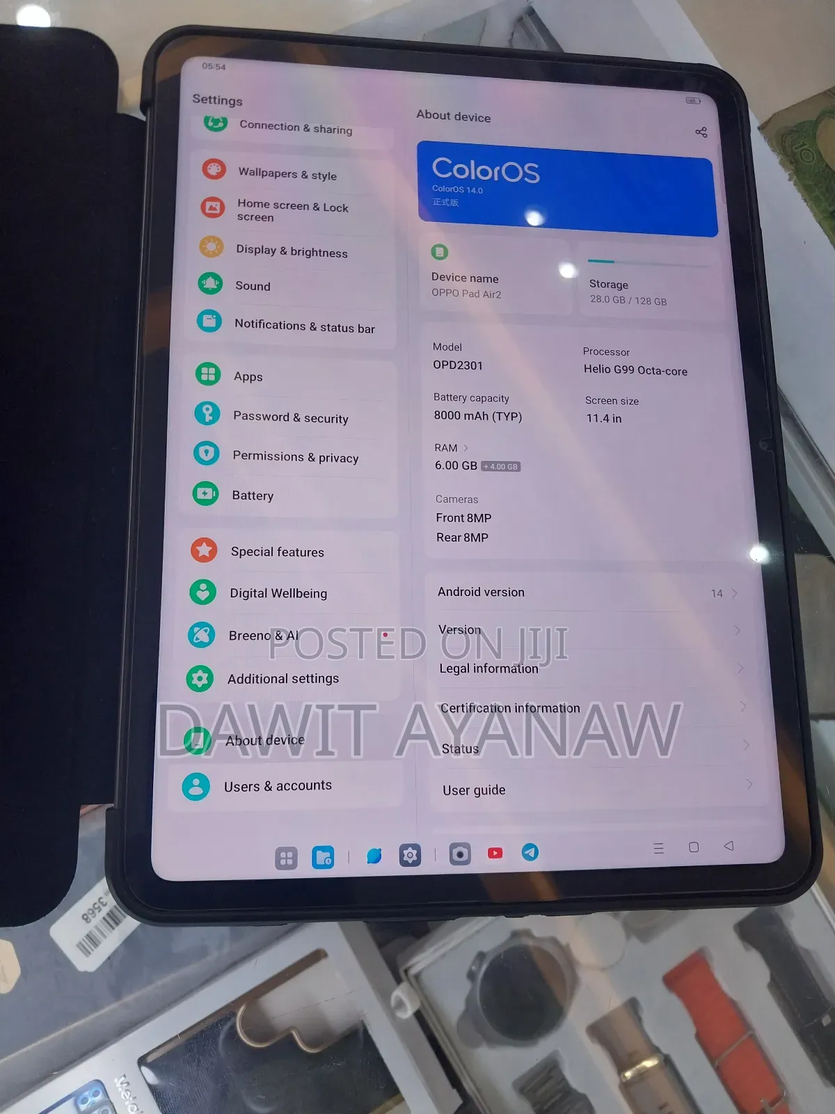 New Oppa Pad Air 128 GB Silver