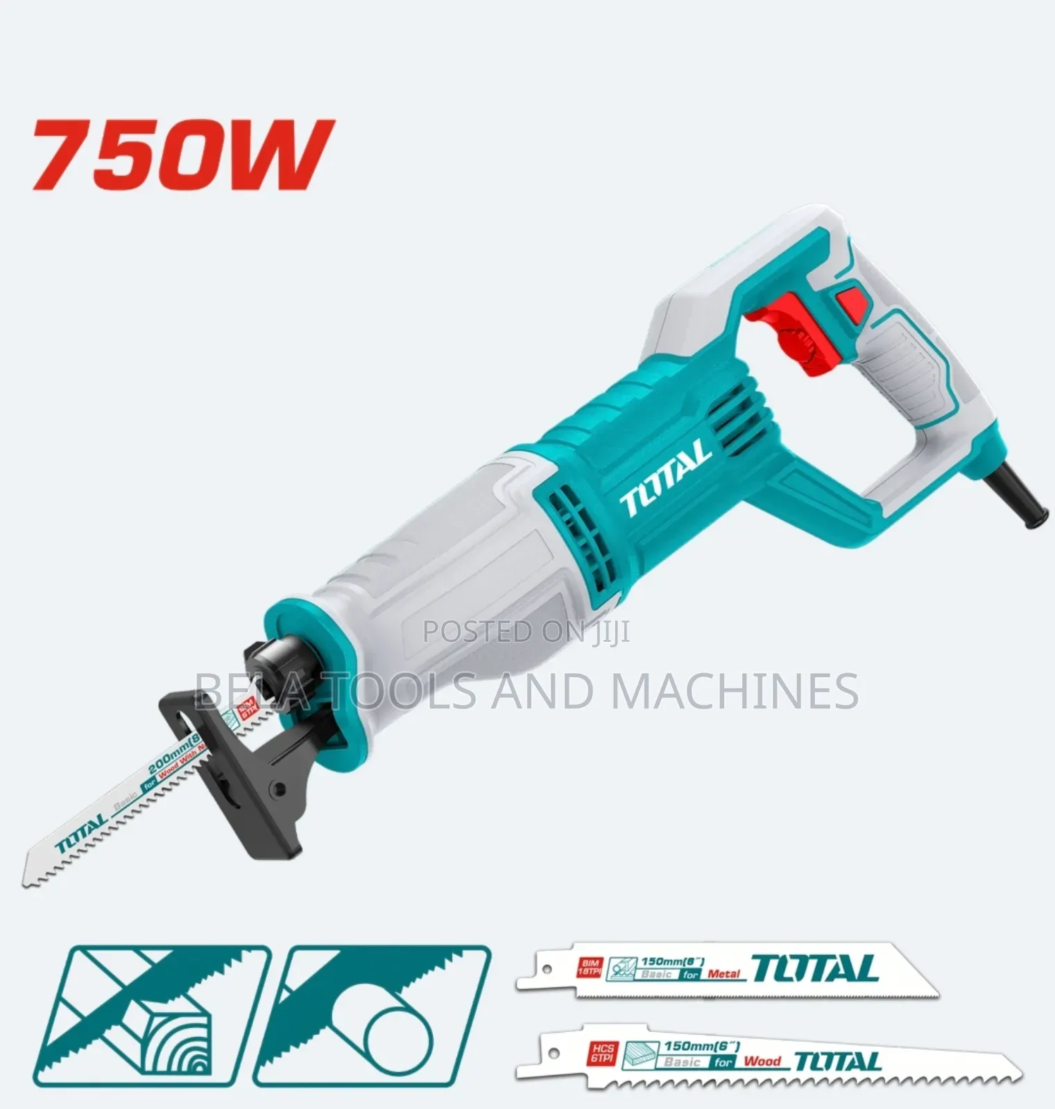 Total 750w Reciprocating Saw – Variable Speed, 115mm