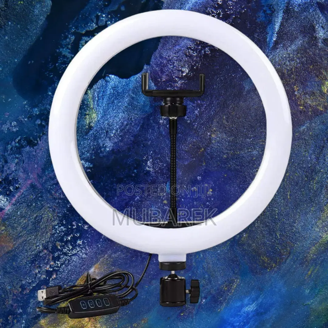 14-Inch Ring Light With Hot Shoe Mount for Cameras