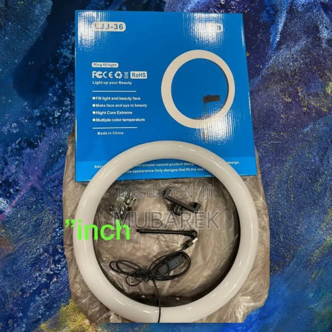 14-Inch Ring Light With Built-in Mirror for Makeup