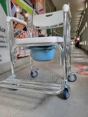 Photo - Wheel 3 in 1 Wheeled Toilet Seat፮崁commode Chair0፩potty Chair