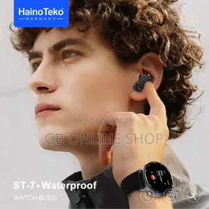 Haino Teko Germany St-7 Waterproof Smart Watch With Earbuds