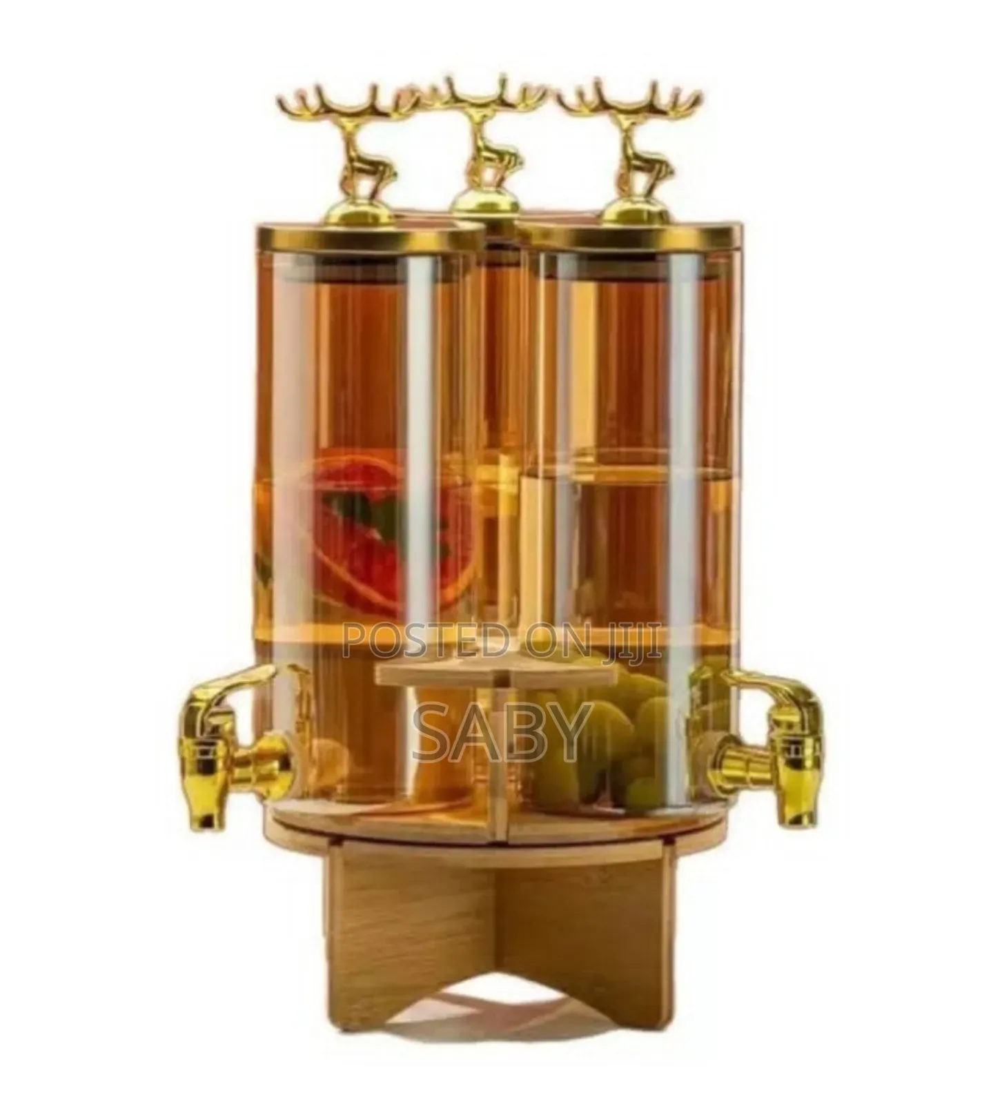 5.5 Leter Rotating Glass Dispenser Jar With Rack