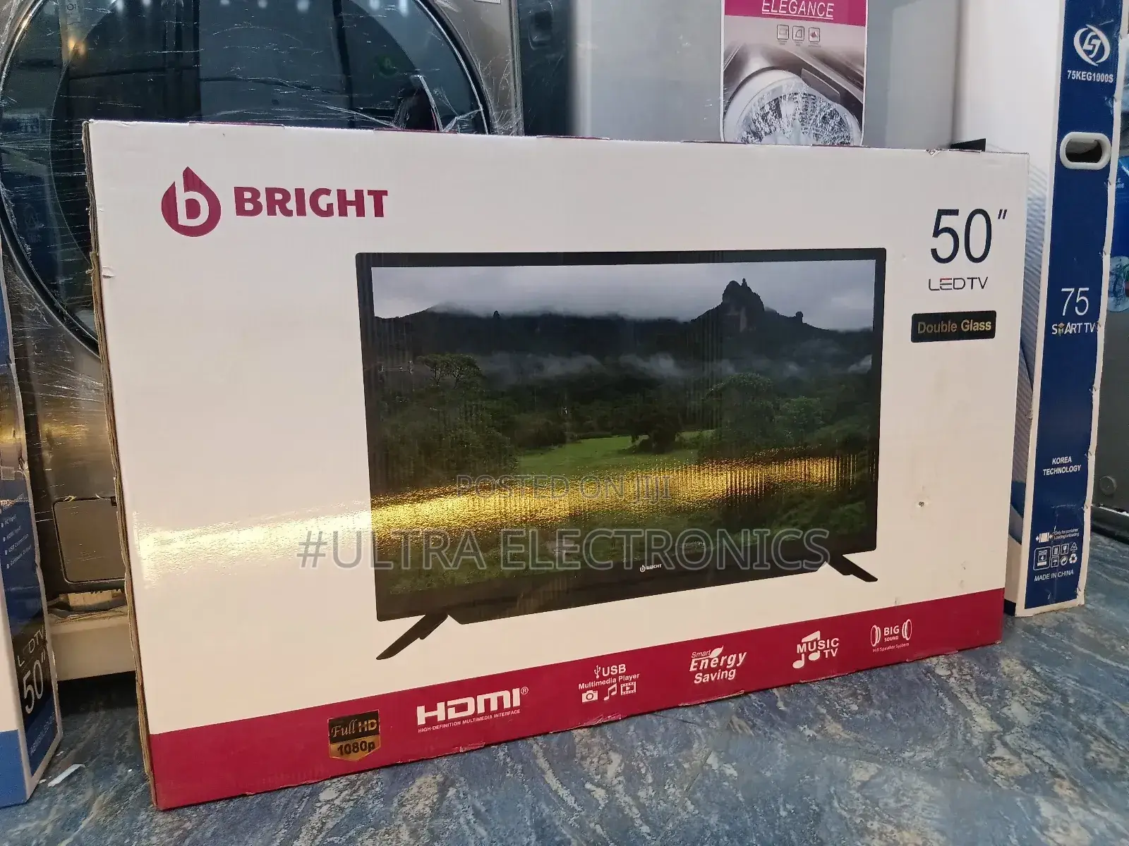 Bright 50 Inch Double Glass Tv