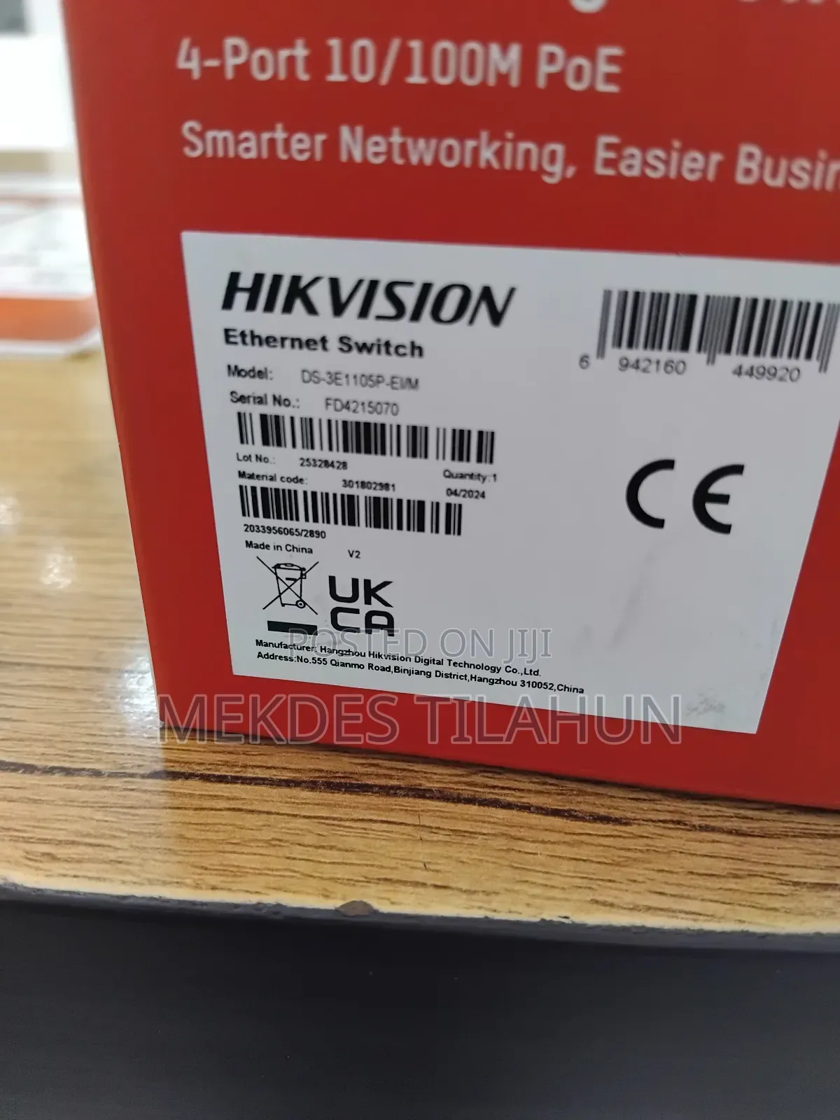 Hivision 4 Port CCTV Camera Switch