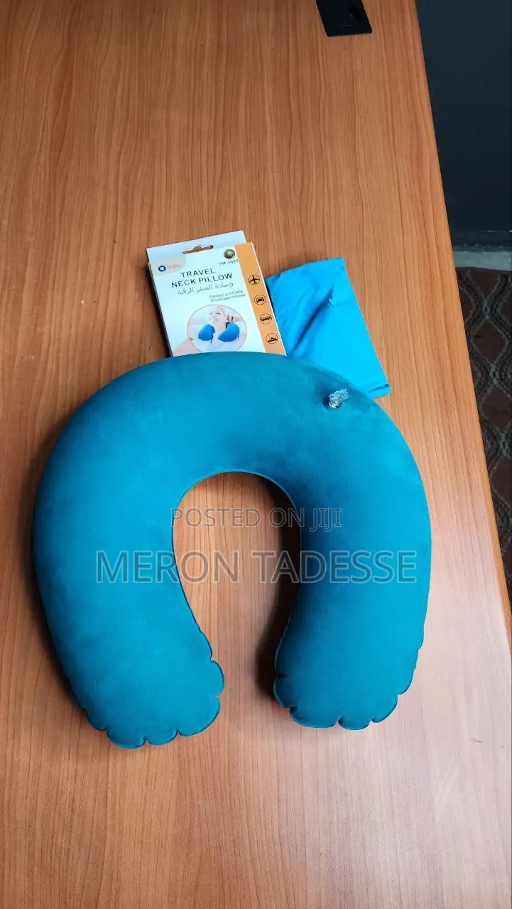 Inflatable Travel Neck Pillow Velvet የሚነፋ የጉዞ የአንገት ትራስ