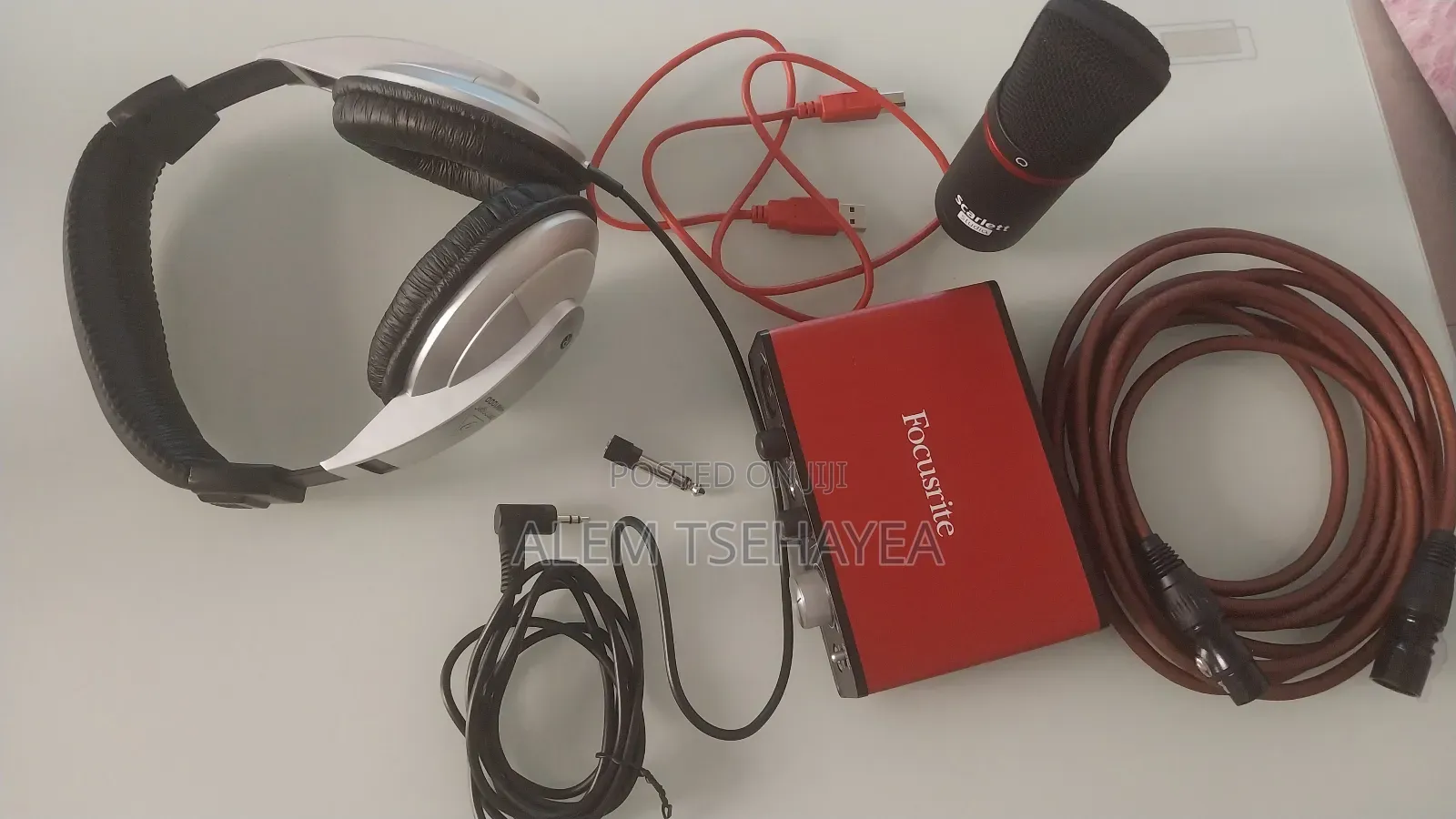 Studio Mic, Sound Card And Head Set