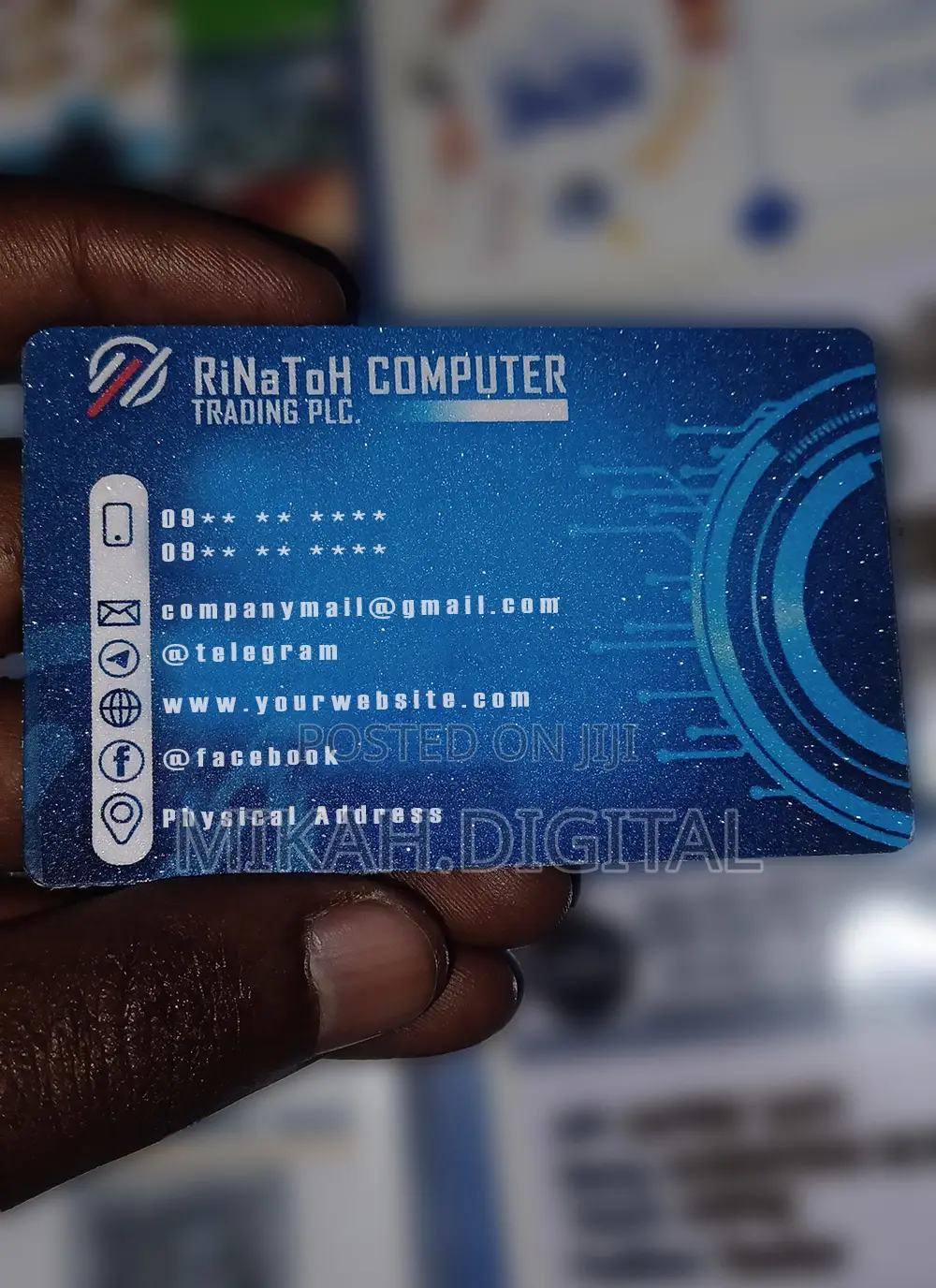 Shining Mesh Business Card Design + Printing Free Delivery