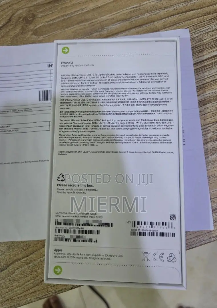 New Apple iPhone 13 128 GB Black