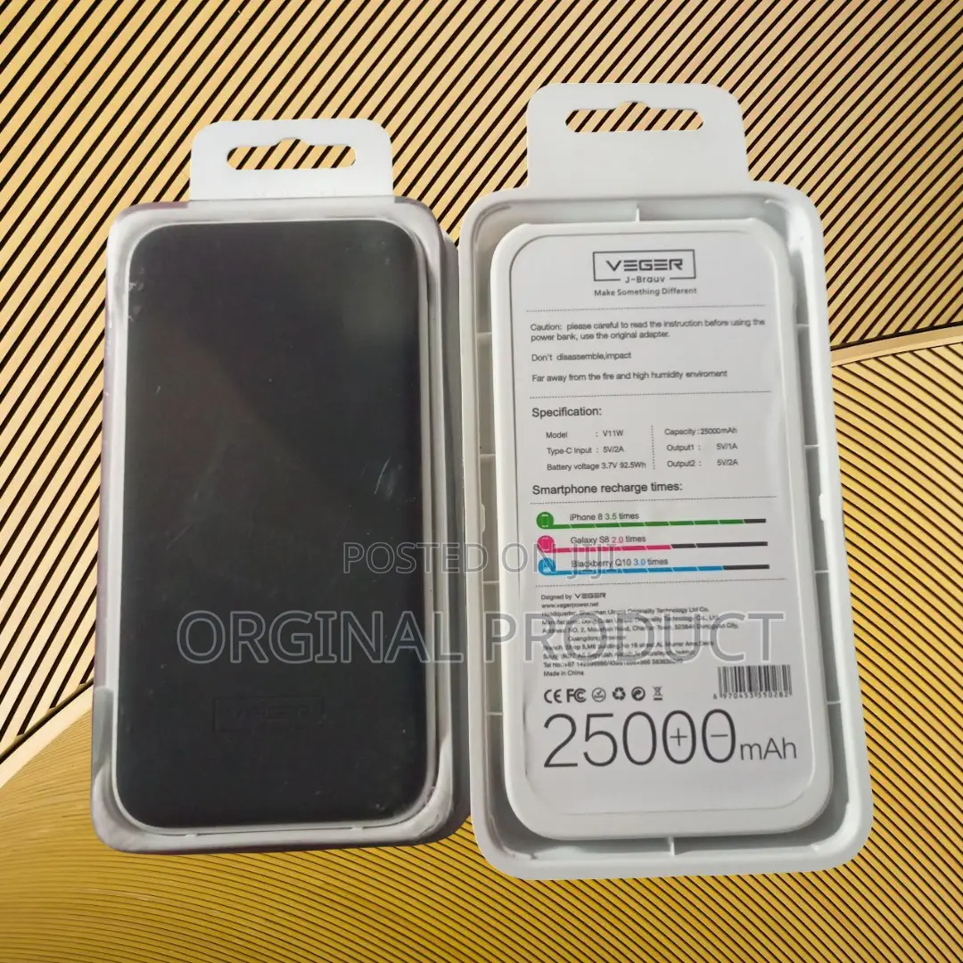 Need Days of Power? Choose Veger 25000mah