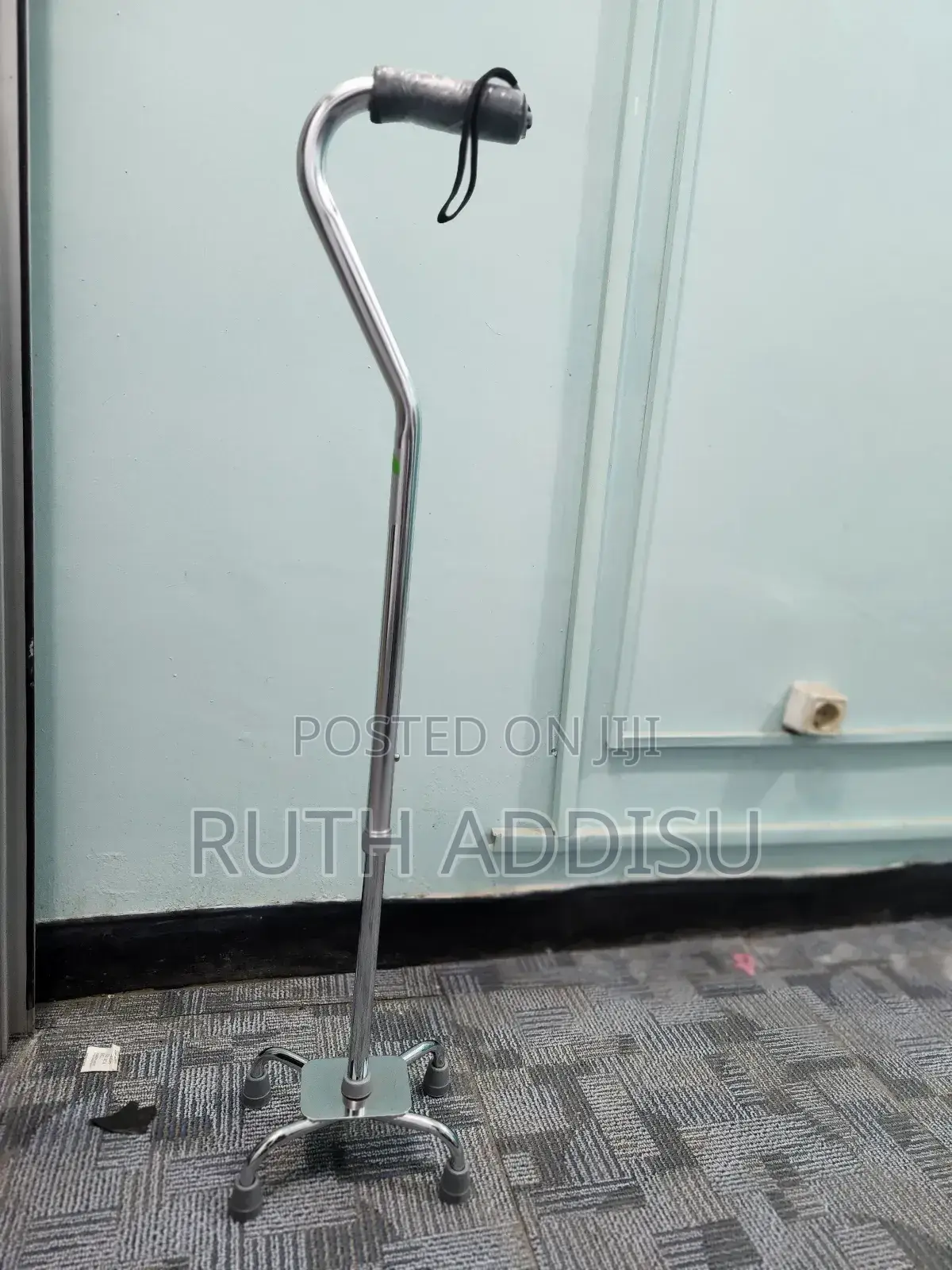 Quadra Leg Cane Almunium Adjustable Height New Cane