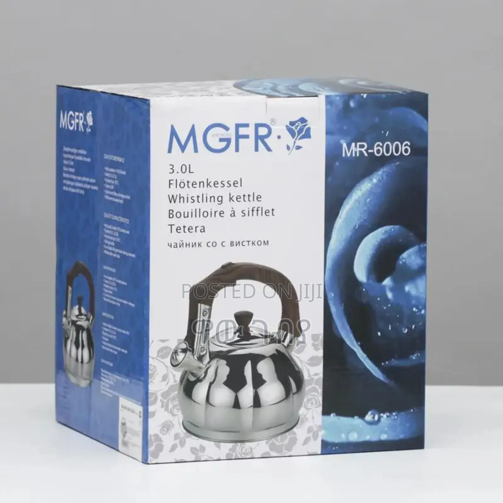 3 Liter Whistling Kettle የዎሃ ማፍያ ማንቆርቆሪያ