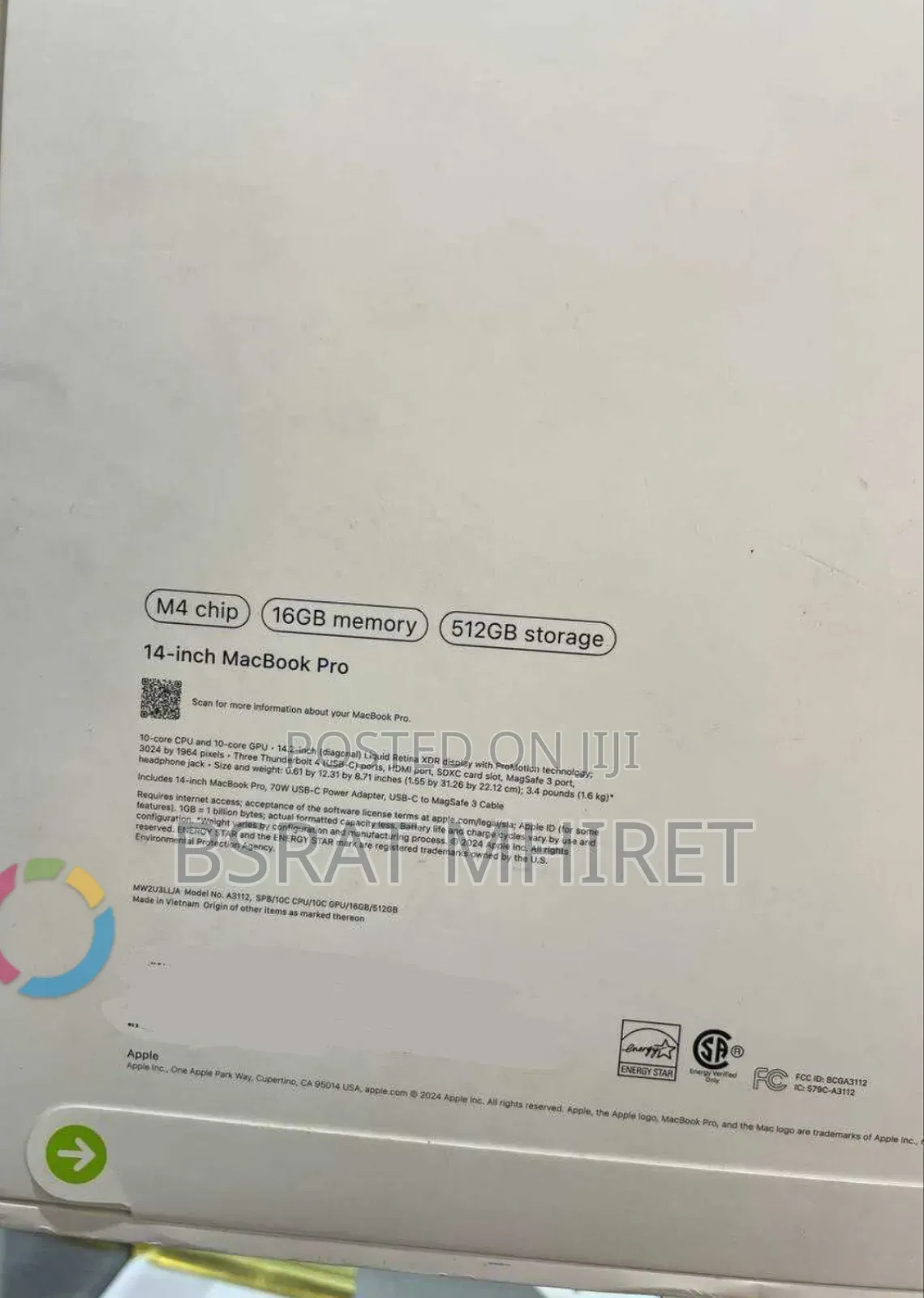 New Laptop Apple MacBook Air 2025 M4 13-inch 16GB SSD 512GB