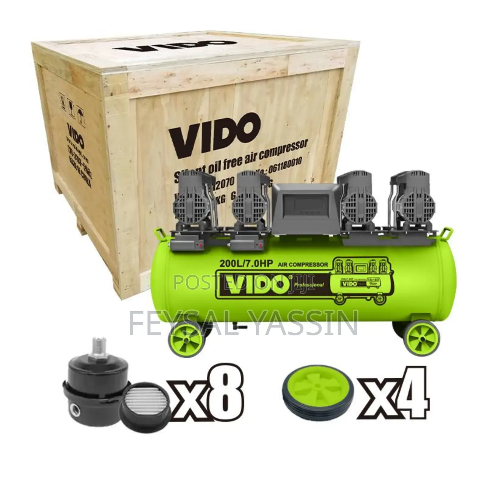 Vido Compressor 200l Silent Oil Free