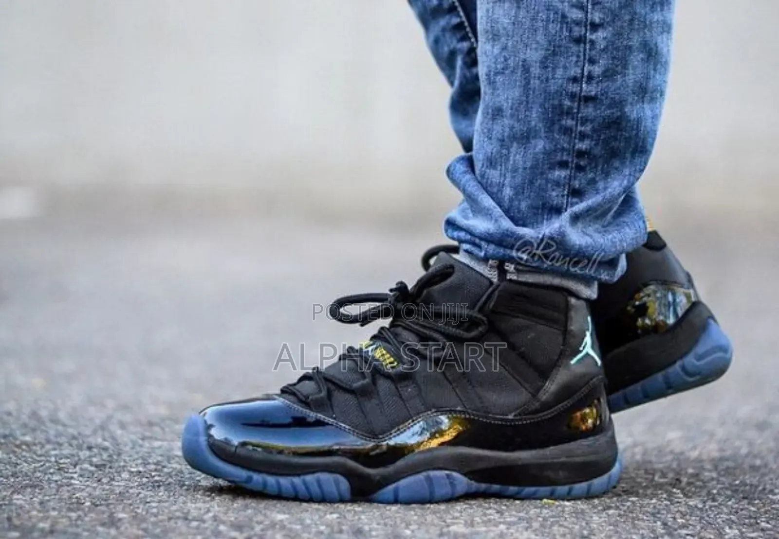 Jordan 11 Blue Black High Master Quality Smooth Shoes for Yo