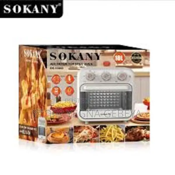 Sokany Sk-10002 Fryer + Oven 18 Liters 1800 Watts