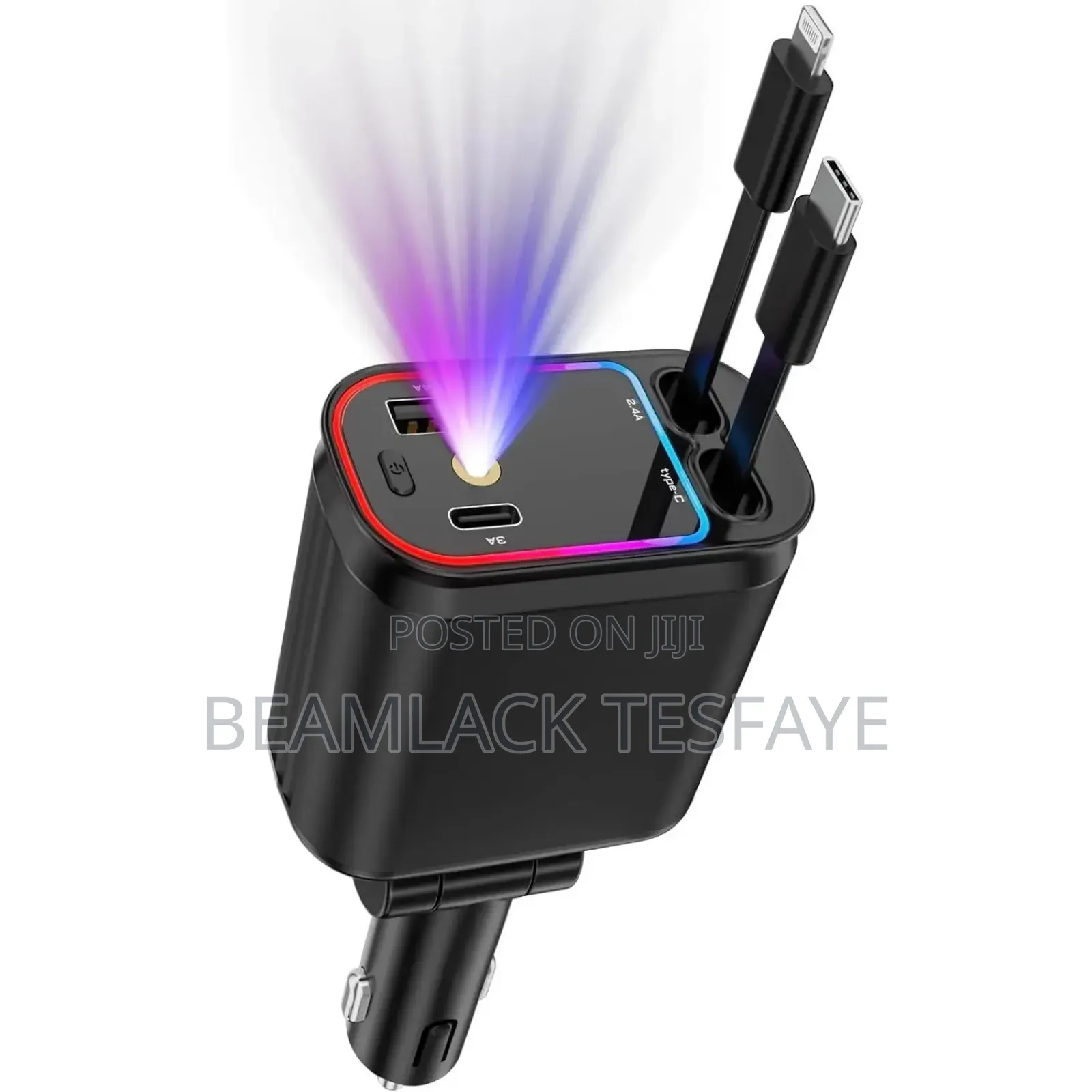 Fast Car Charger With Star Light
