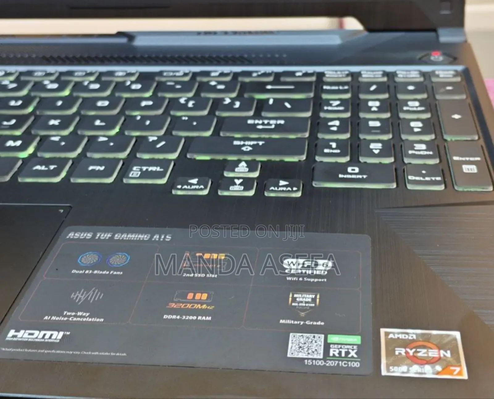 New Laptop Asus TUF Gaming A15 16GB AMD Ryzen 9 SSD 512GB