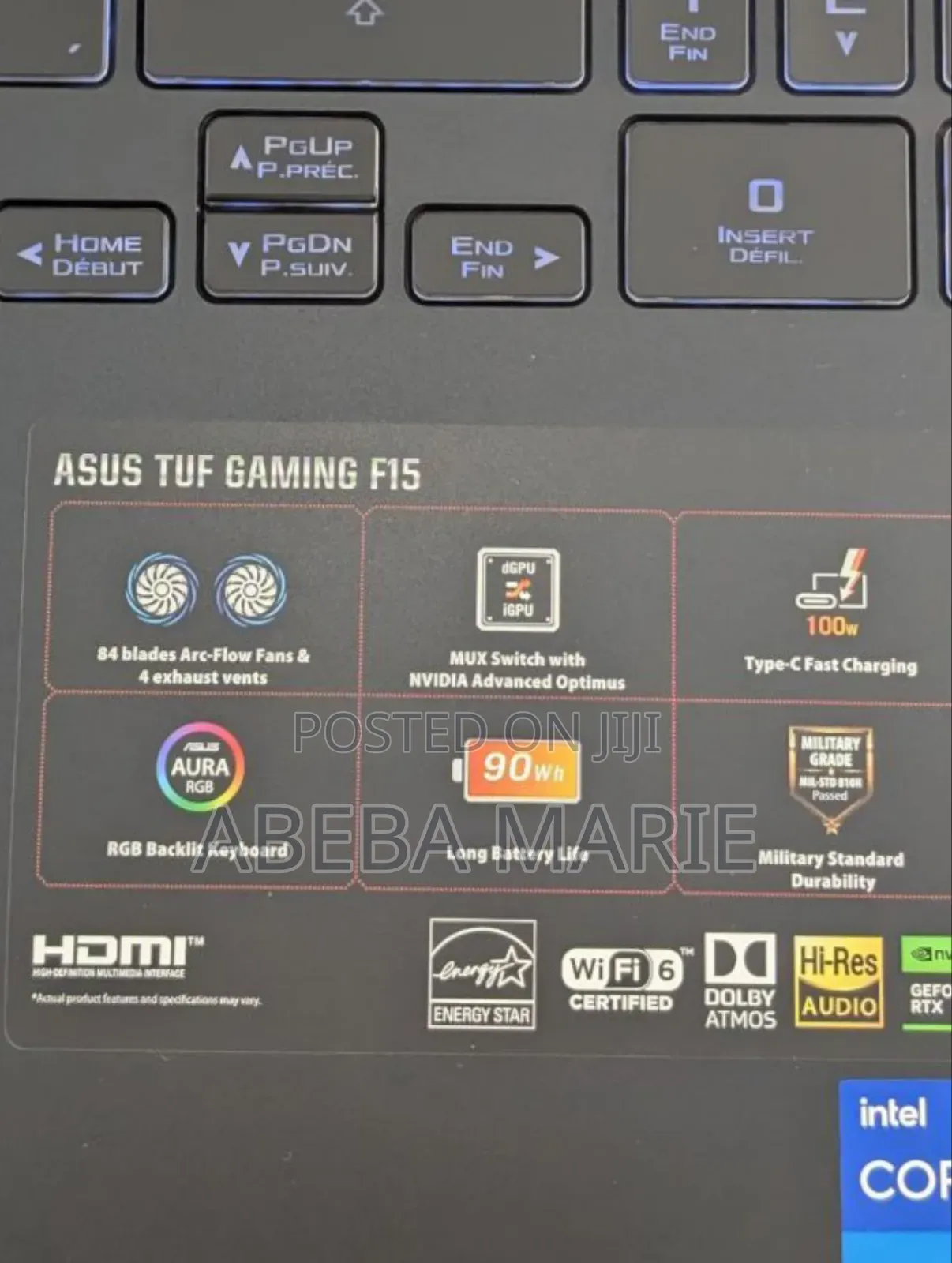 New Laptop Asus TUF Gaming A15 16GB Intel Core I7 SSD 1T