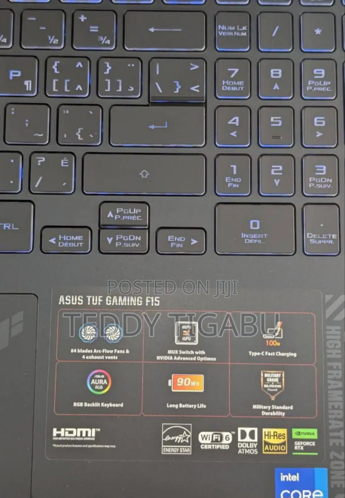 New Laptop Asus TUF Dash F15 16GB Intel Core I7 SSD 1T