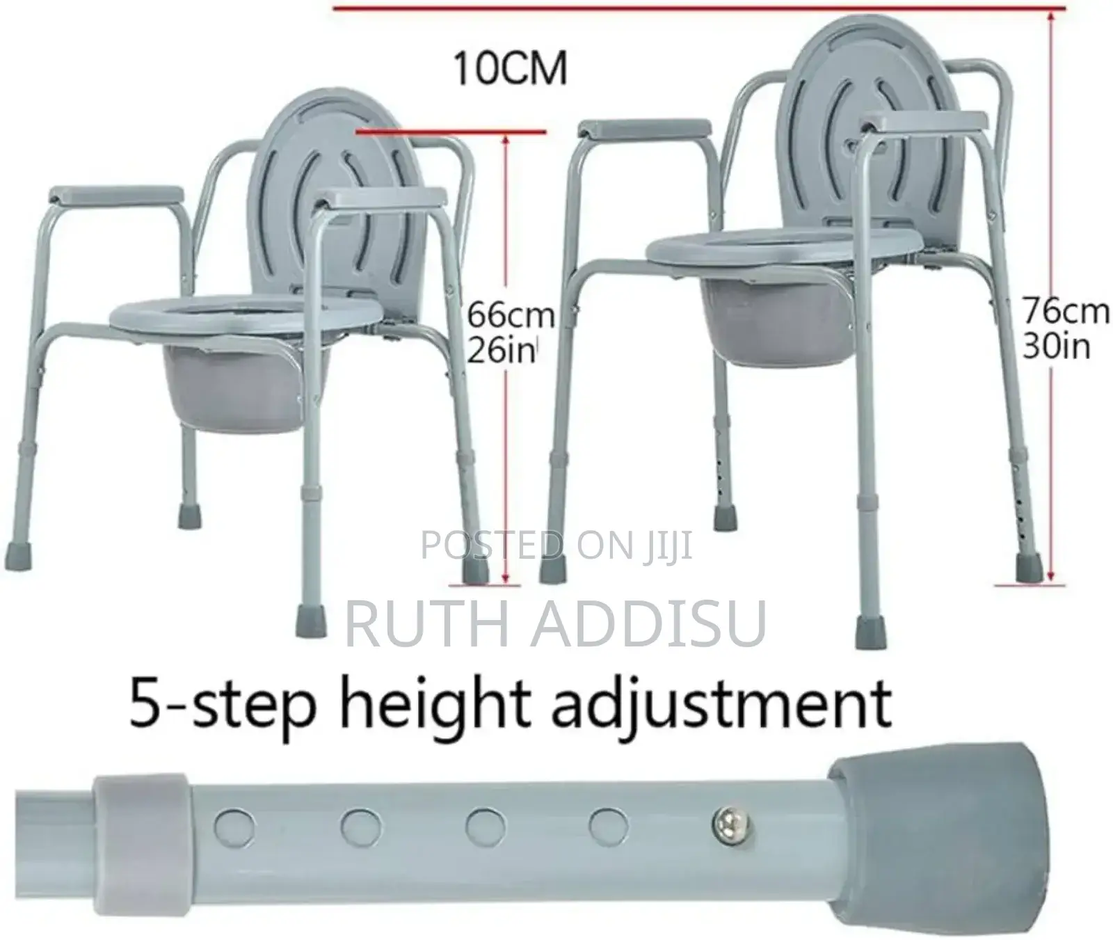 Commode Chair Portable and Very Strong Almunium Commode Hair