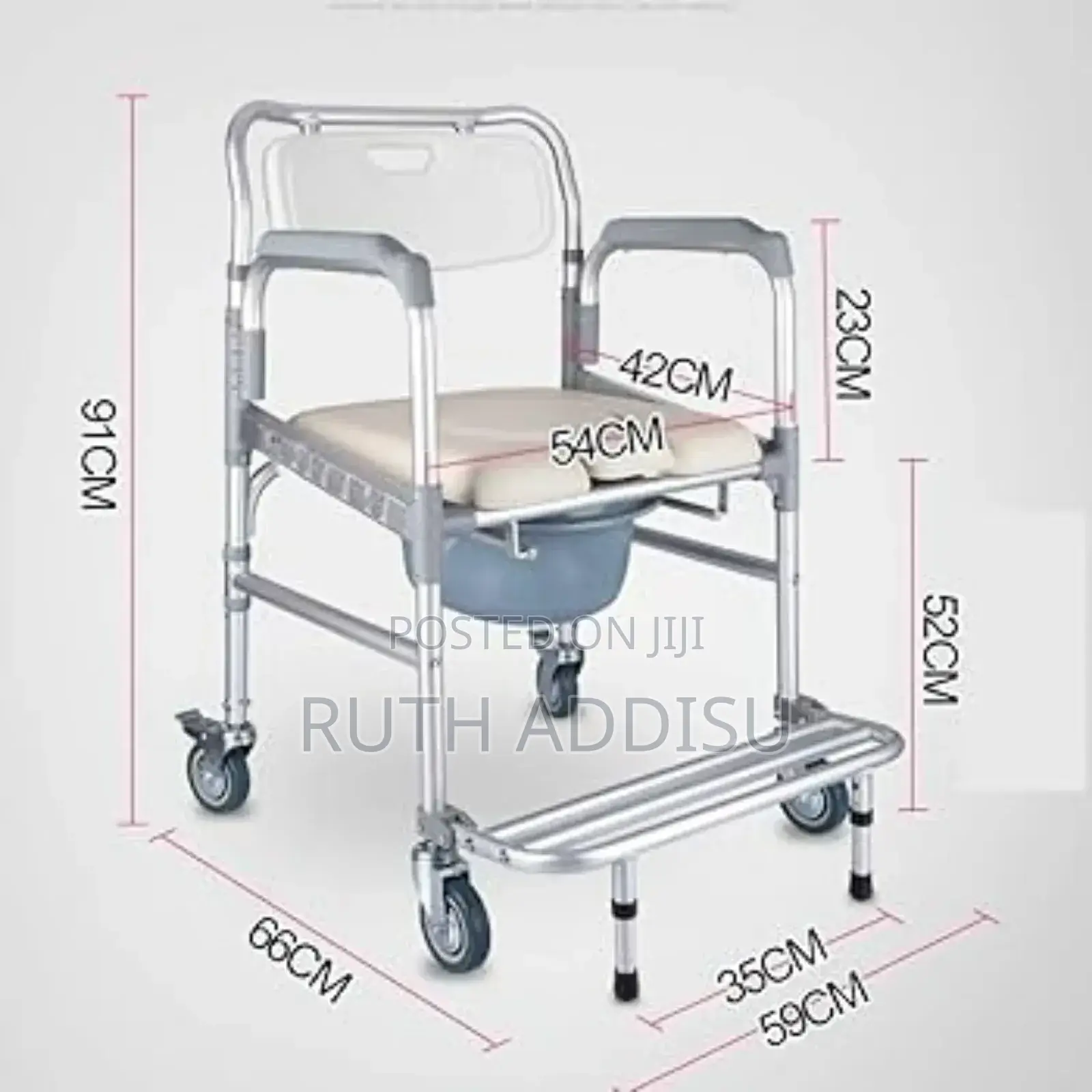 Commode Chair7 With Wheel Very Strong Stainles Addis Ababa