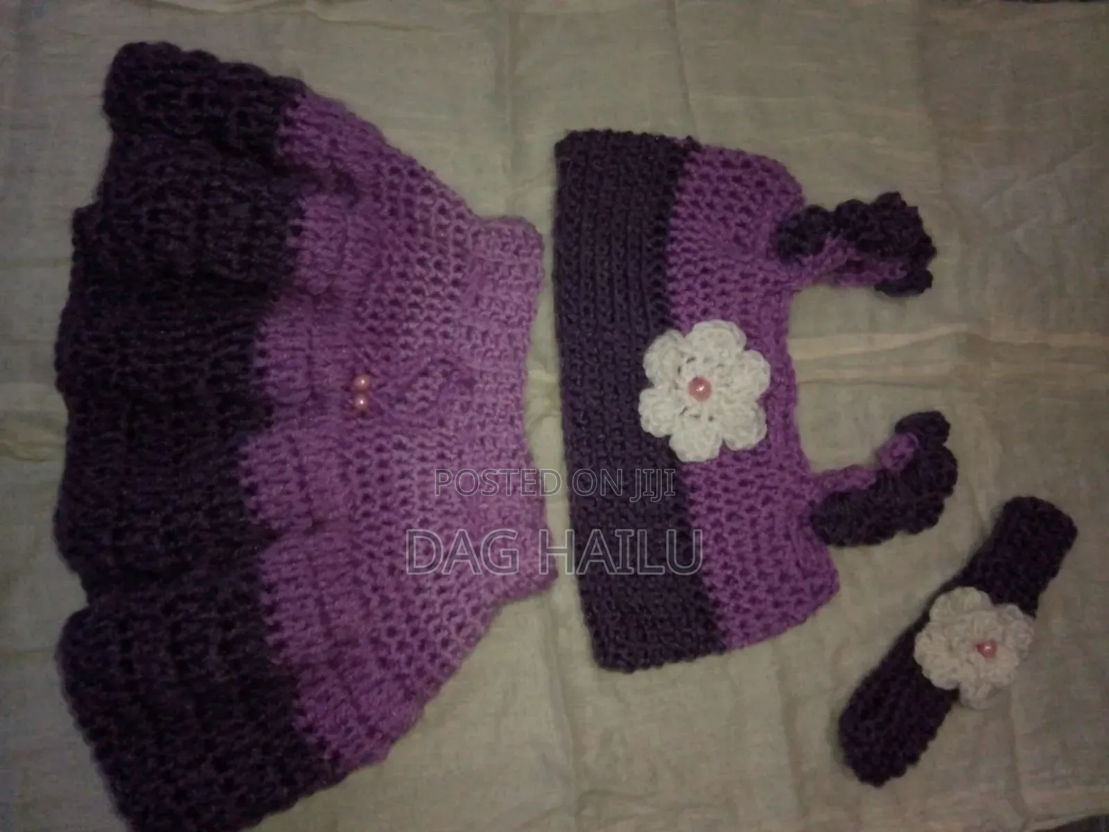 0-6 Month Old Baby Soft Crochet Dress