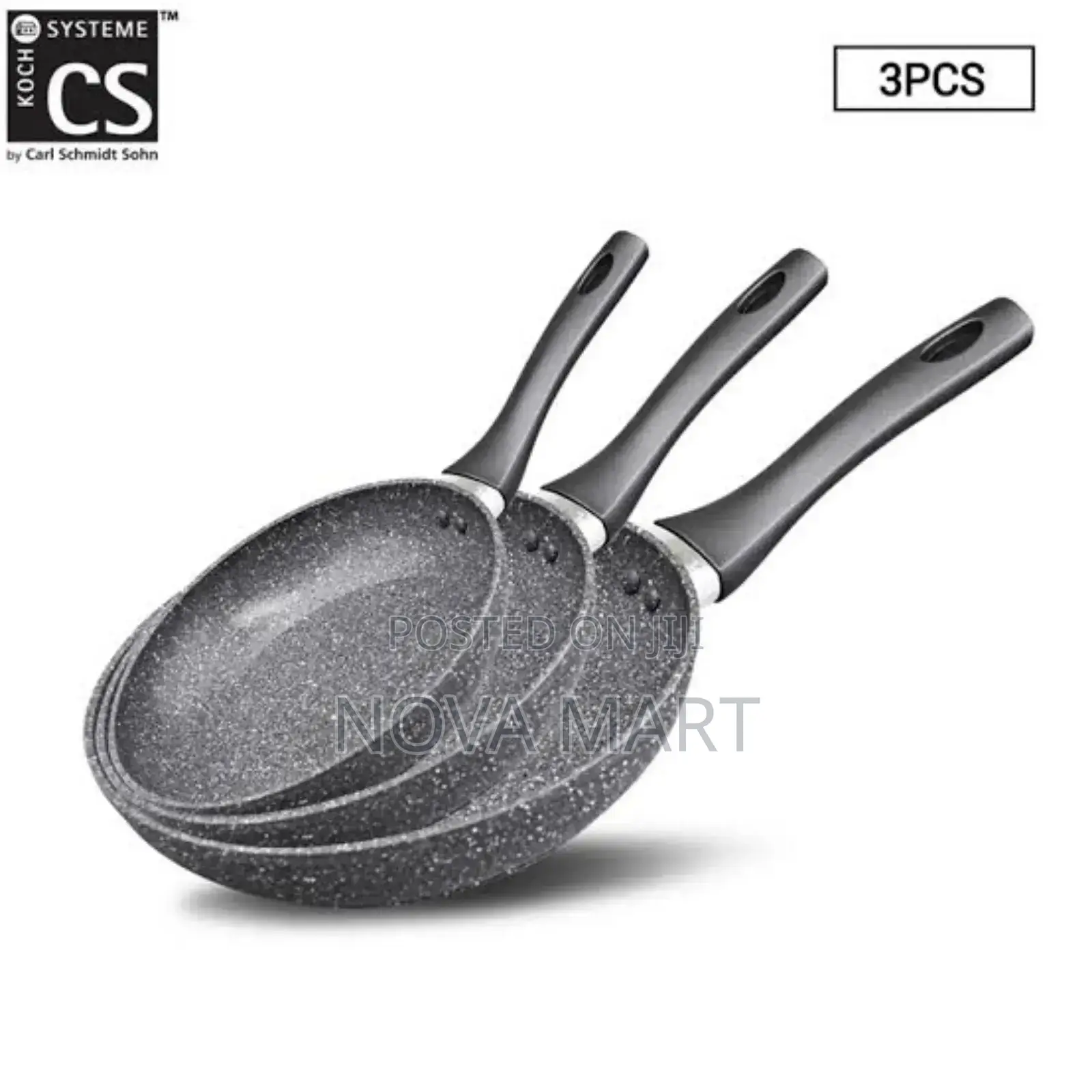 3pcs Fry Pan Set 24cm, 26cm and 28cm