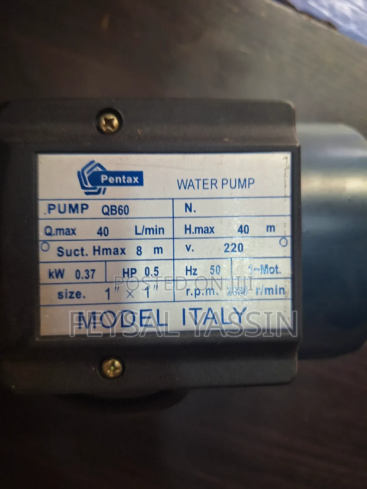 Pentax Water Pump 0.5hp and 1hp