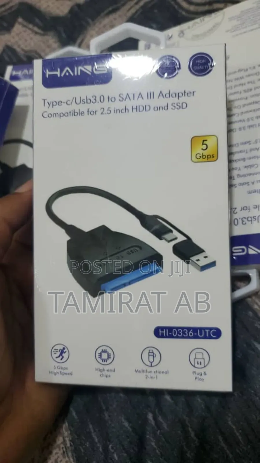 Haing Hi-0336-Utc Usb 3.0/Type-C to Sata Iii Adapter