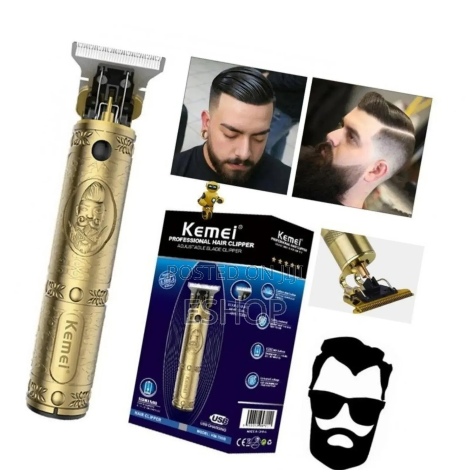**Adjustable Length Settings – Kemei Hair Trimmer**