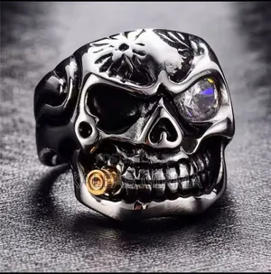 Photo - Stainless Steel Ring, Smoking Pipe and Royal Wolf Man's Ring