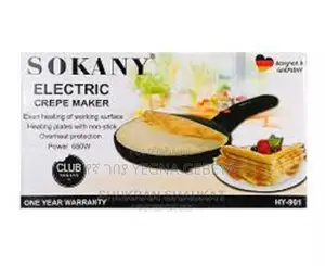 Sokany Hy-901 Electric Crepe Maker Non-Stick Griddle