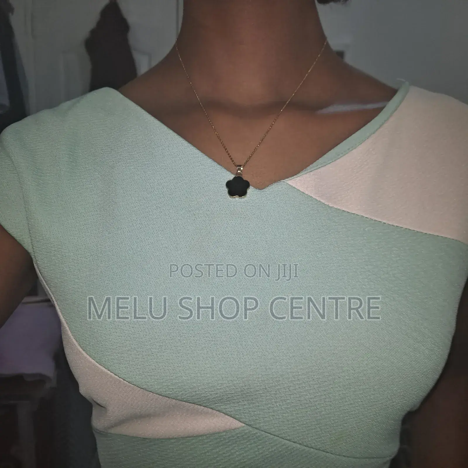 Mint Green and Cream Blocky Body Con