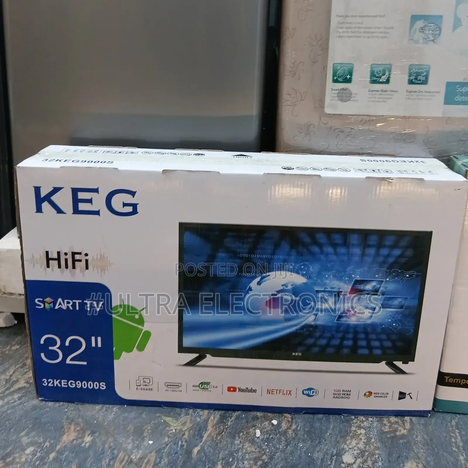 Keg 32 Inch Double Glass Smart Uhd Tv