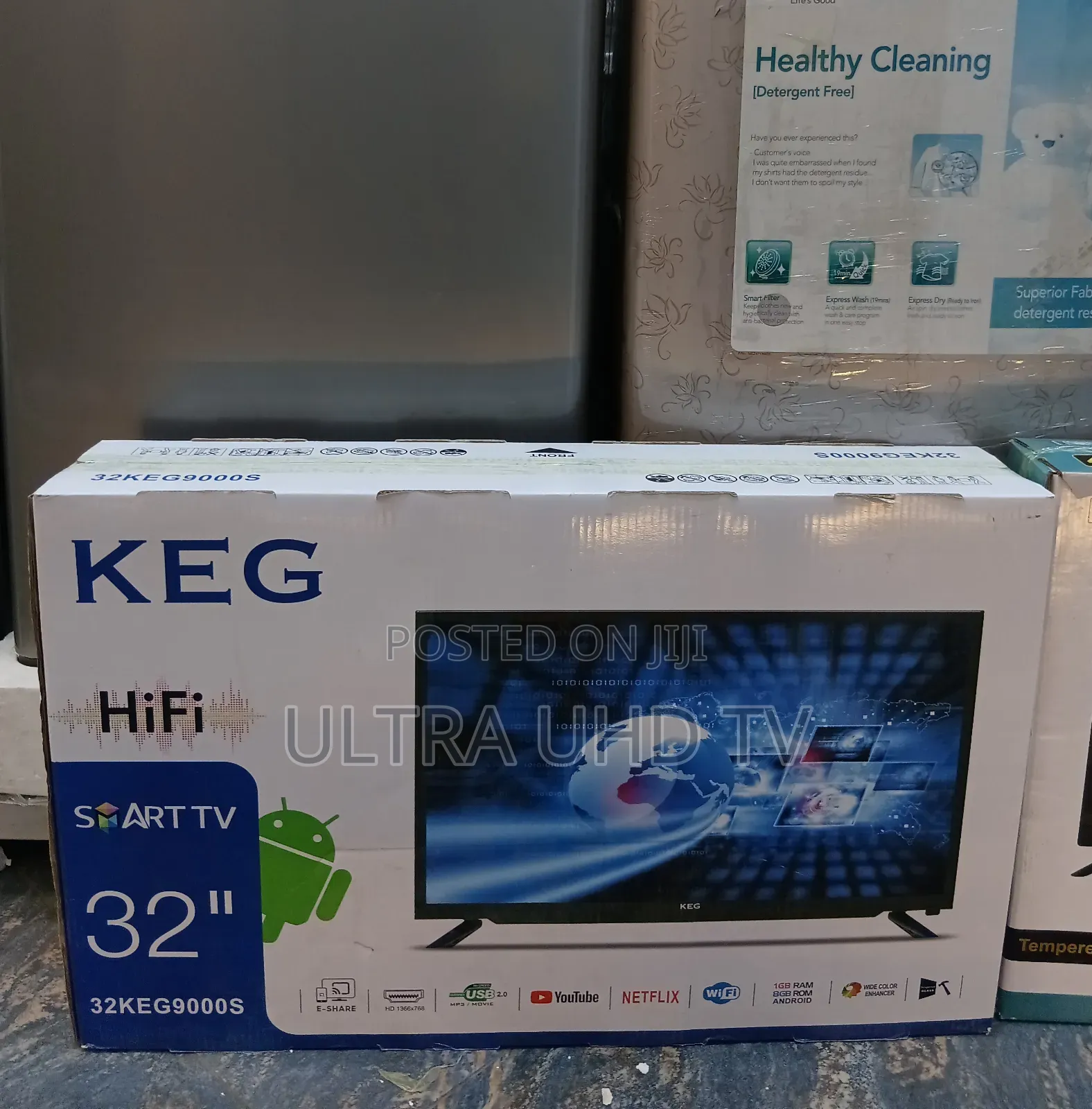 Keg 32 Inch Double Glass Smart Uhd Tv