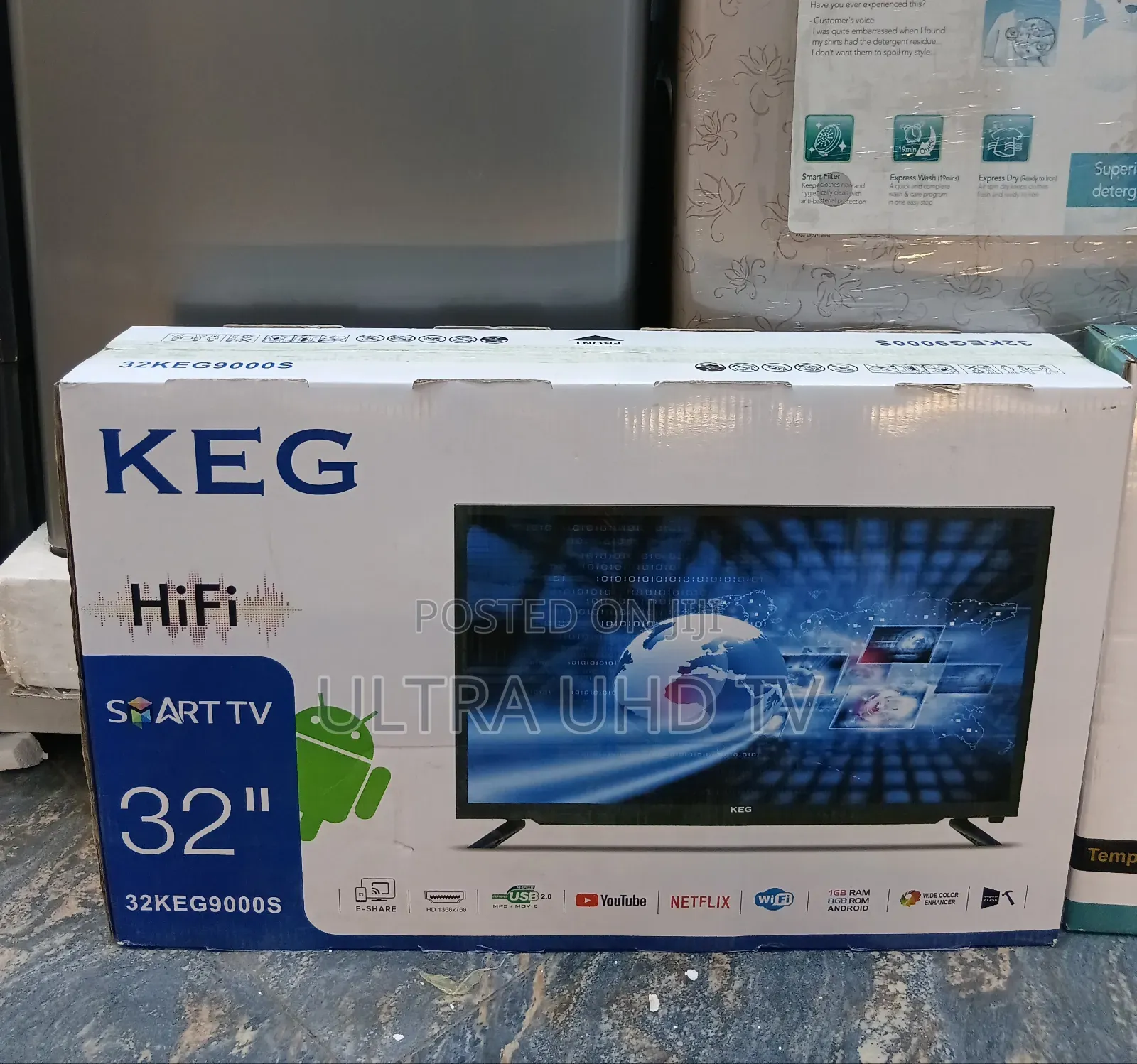 Keg 32 Inch Double Glass Smart Uhd Tv