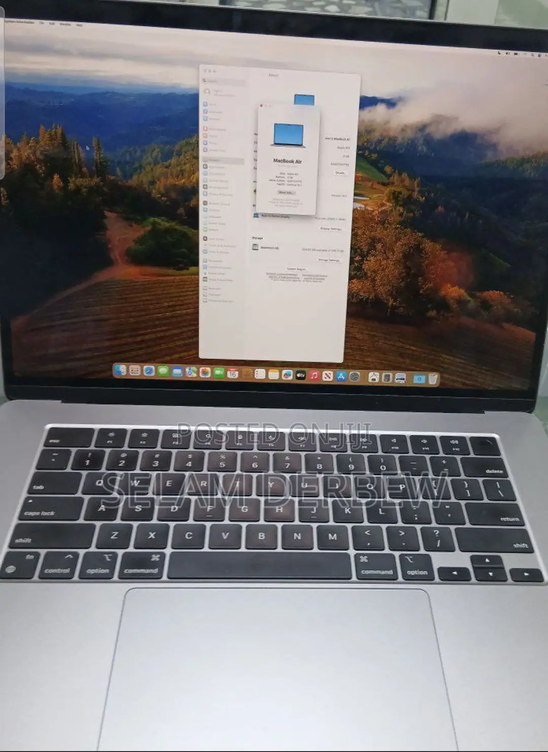 New Laptop Apple MacBook Air 2024 M3 15-Inch 8GB Apple M3 SSD 256GB