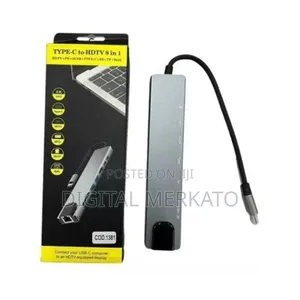 8 in 1 Usb Type-C Hub – Hdmi, Usb, Sd, Ethernet