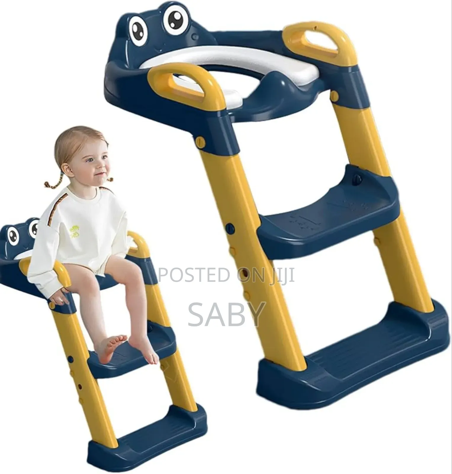 መቀመጫው ስፖንጅ Potty Training Seat With Ladder