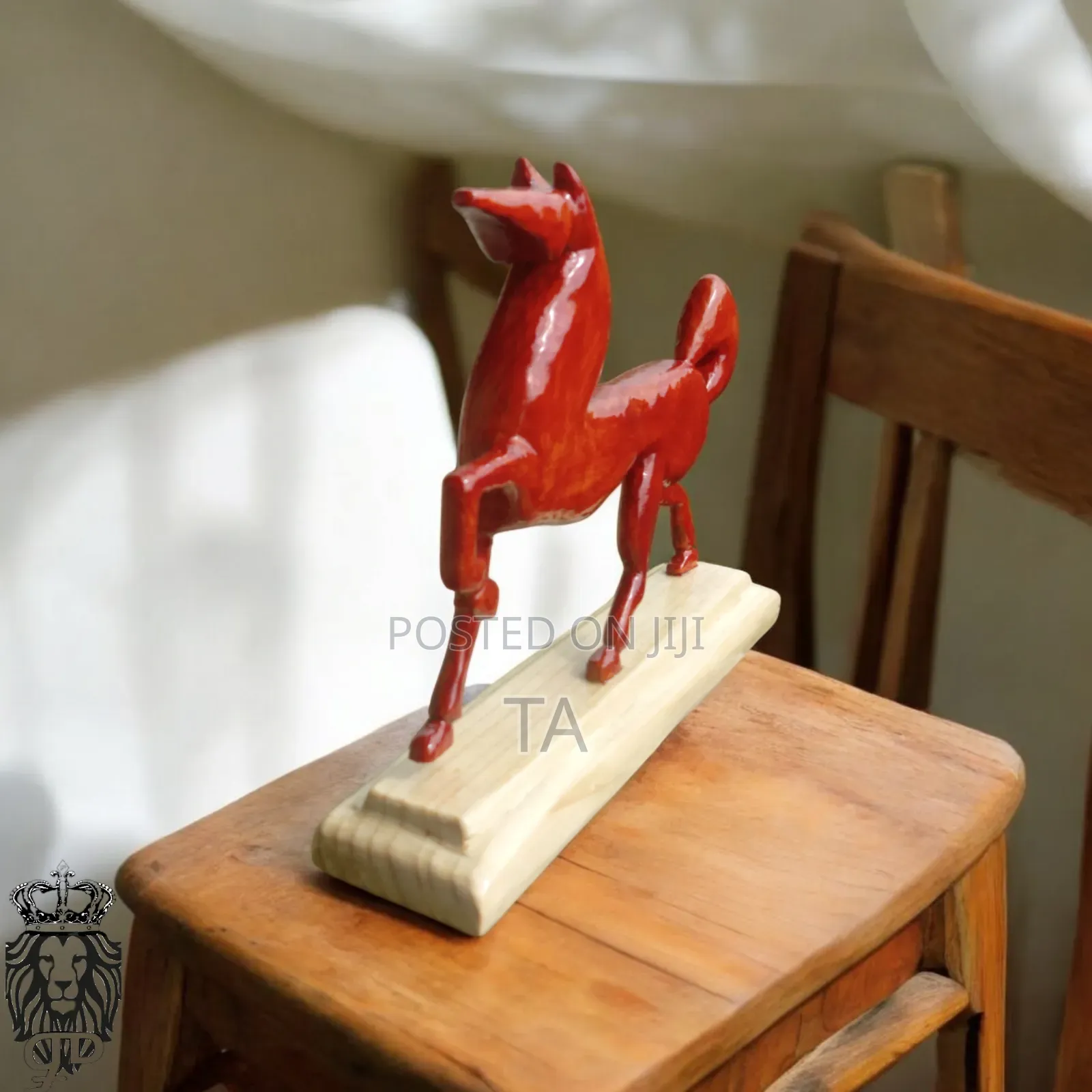 Decor Handcrafted Wooden Horse Sculpture*