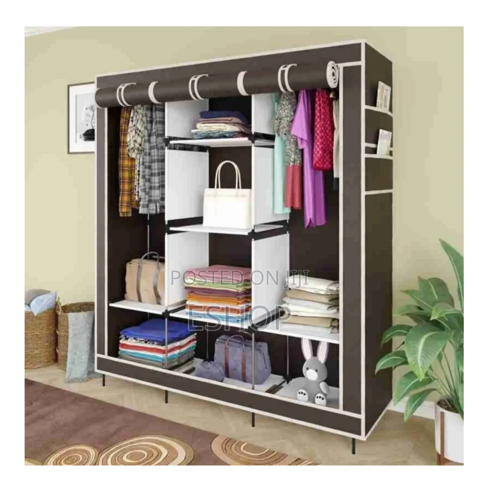 **"Temporary Wardrobe – Great for Travel Moving"**