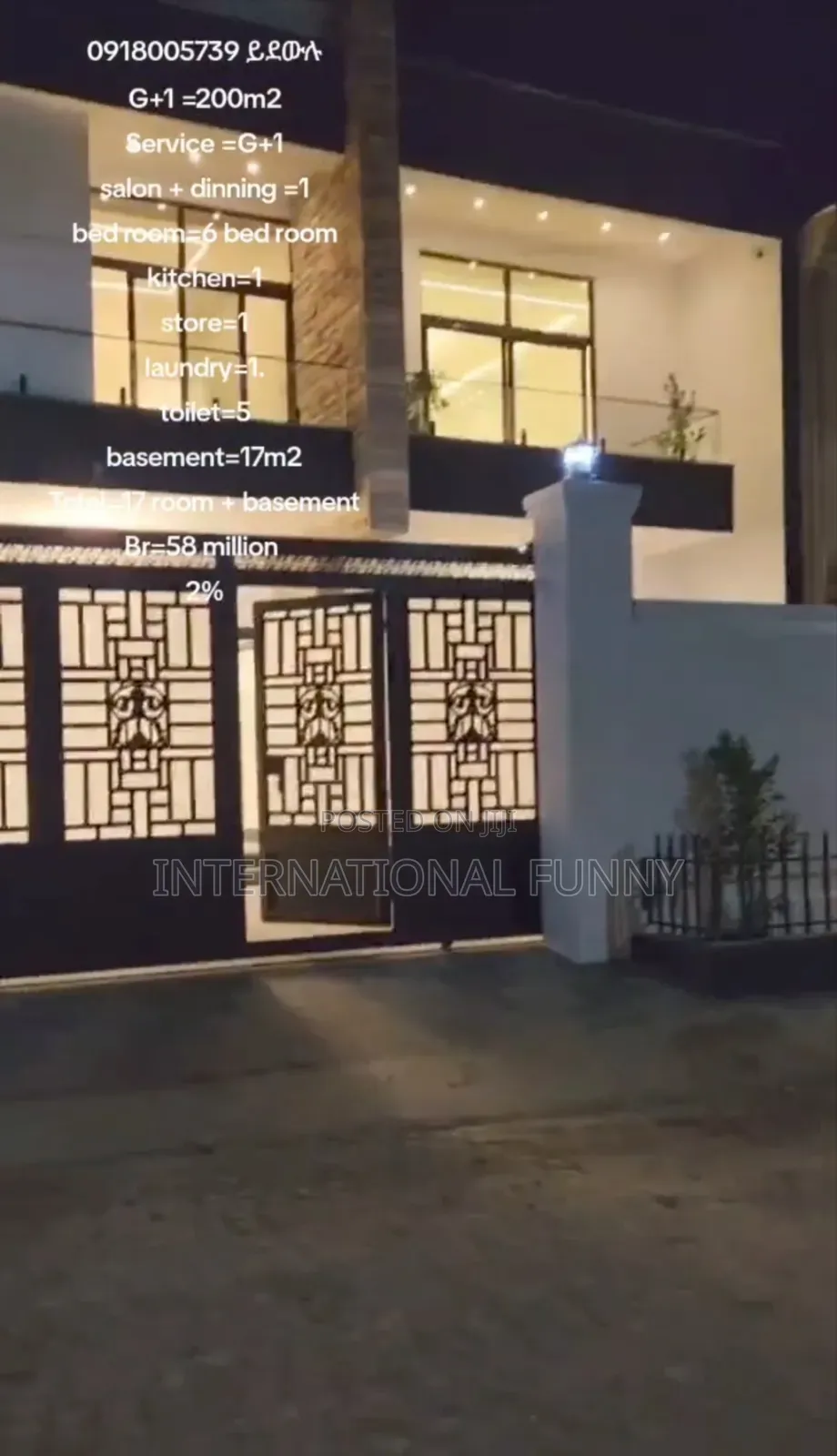 Furnished 6bdrm House in Lideta for sale