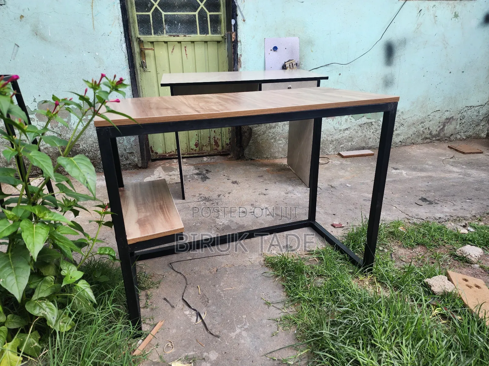 Study Table 100×50cm With Metal Frame