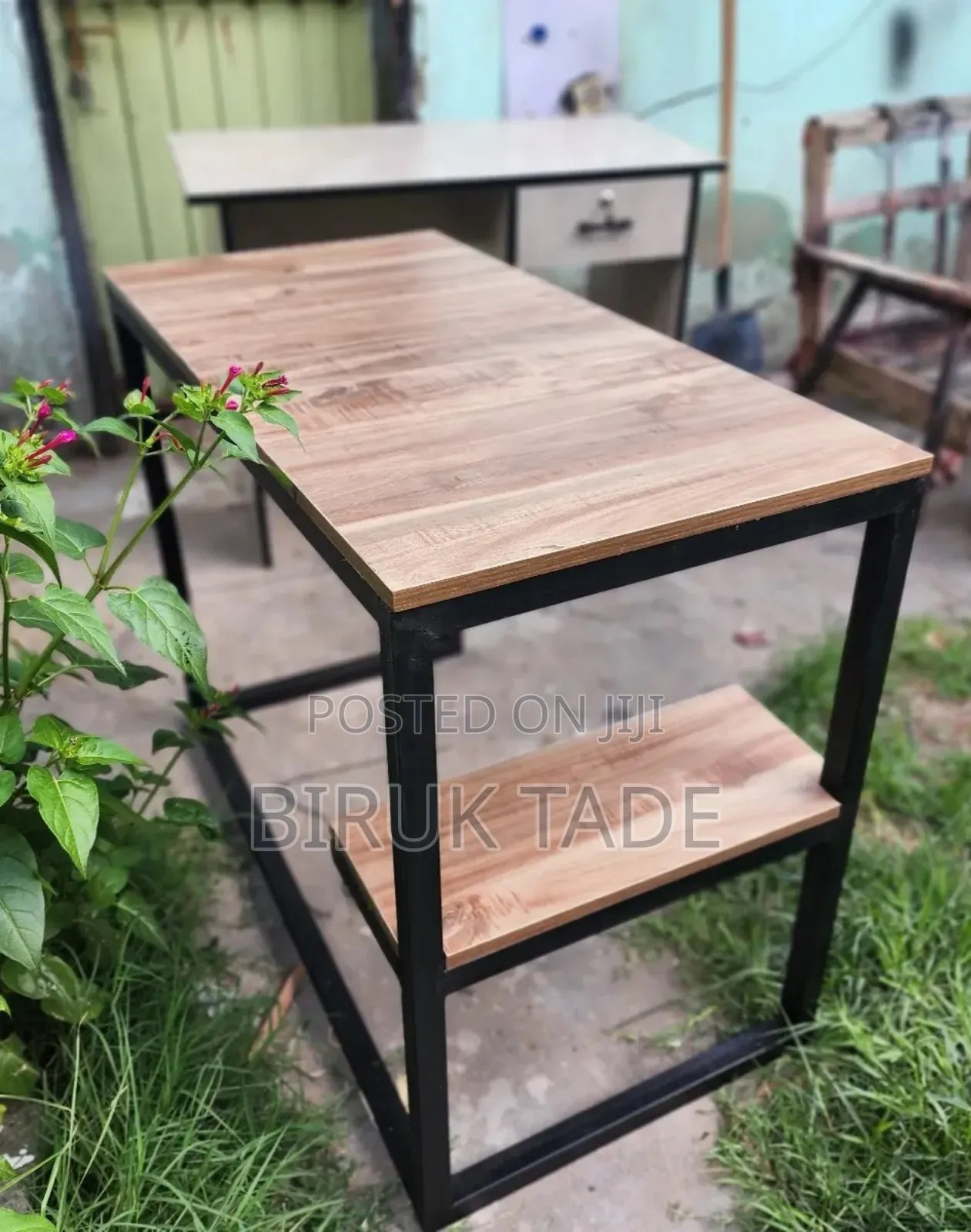 Study Table 100×50cm With Metal Frame
