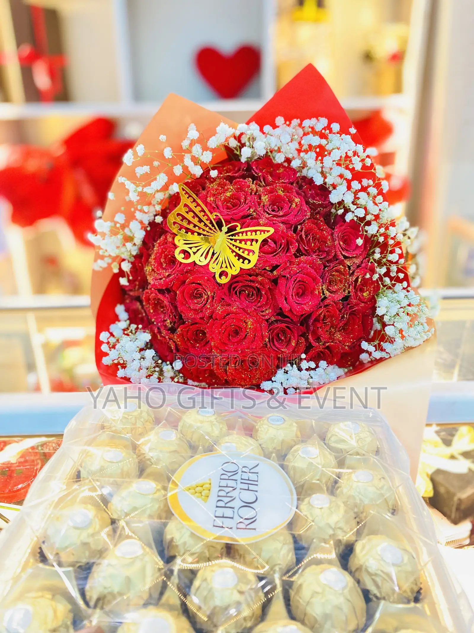Flower and Ferrero 25psc Chocolate Gift
