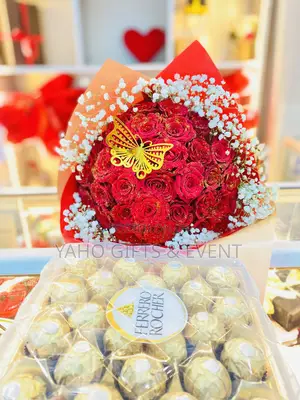 Flower and Ferrero 25psc Chocolate Gift